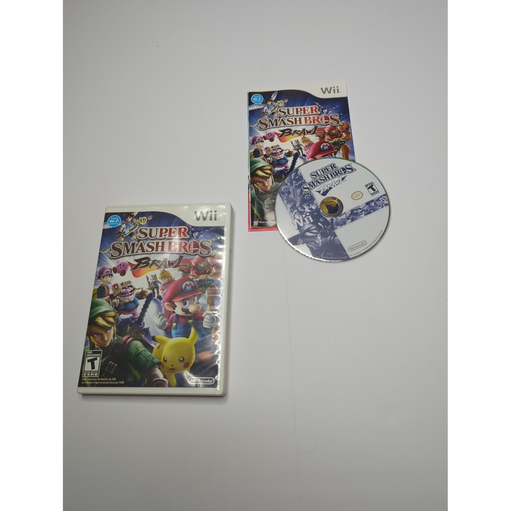 Super Smash Bros. Brawl Nintendo Wii 2008 Complete In Box CIB Authentic
